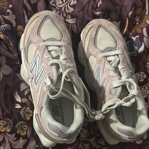 New Balance Pink and White Sneakers